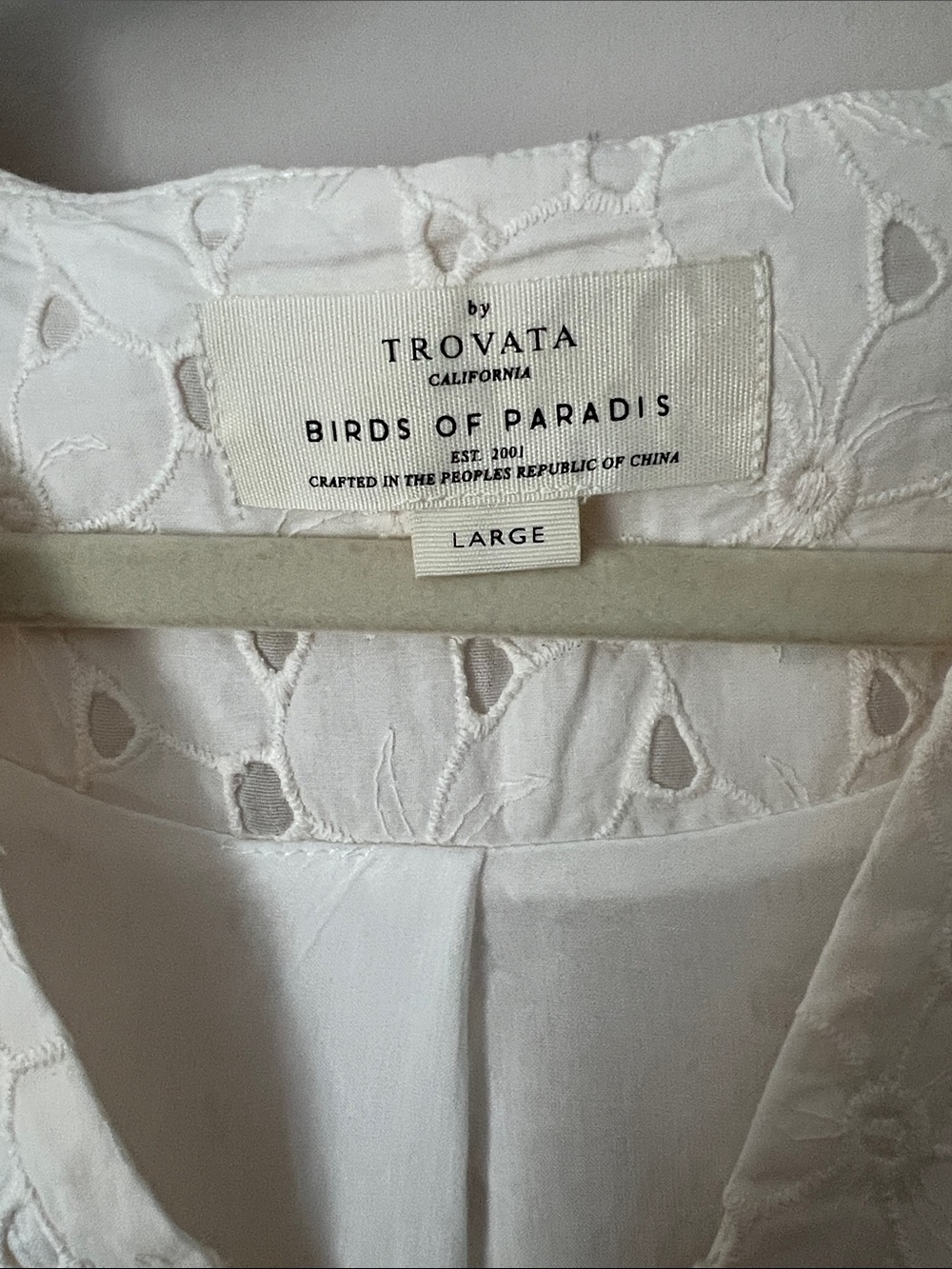 Trovata Birds of Paradis Kristi Eyelet Midi Dress – Size Large – NWT - Picture 10 of 16